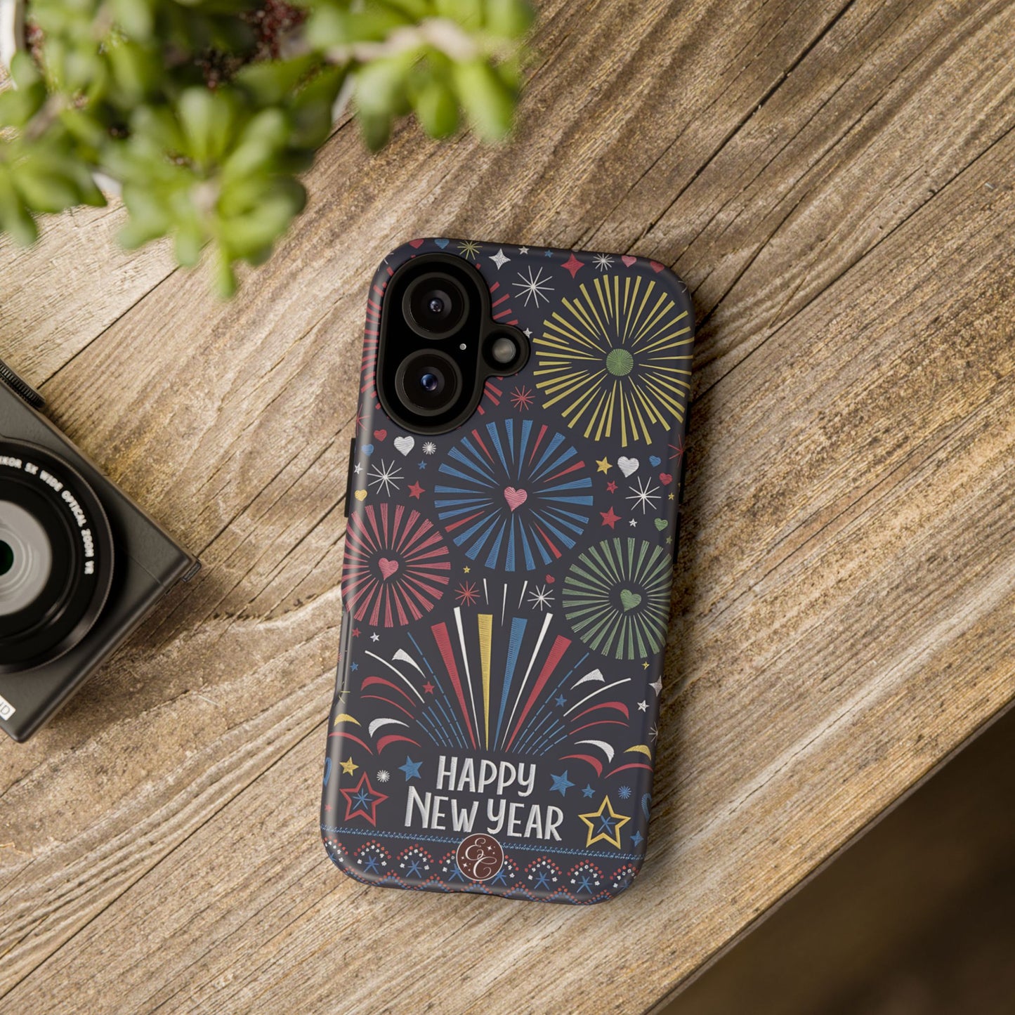 Happy New Year Fireworks Tough Phone Case