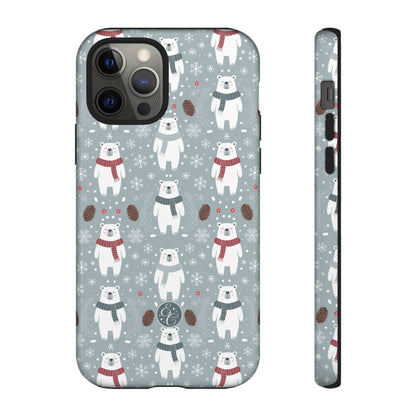 Cute Polar Bear Pattern Tough Phone Case