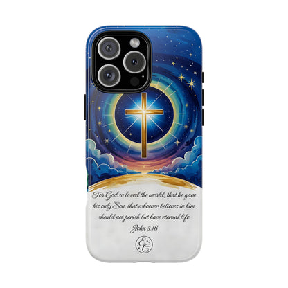 Celestial Cross - John 3:16 Tough Phone Case