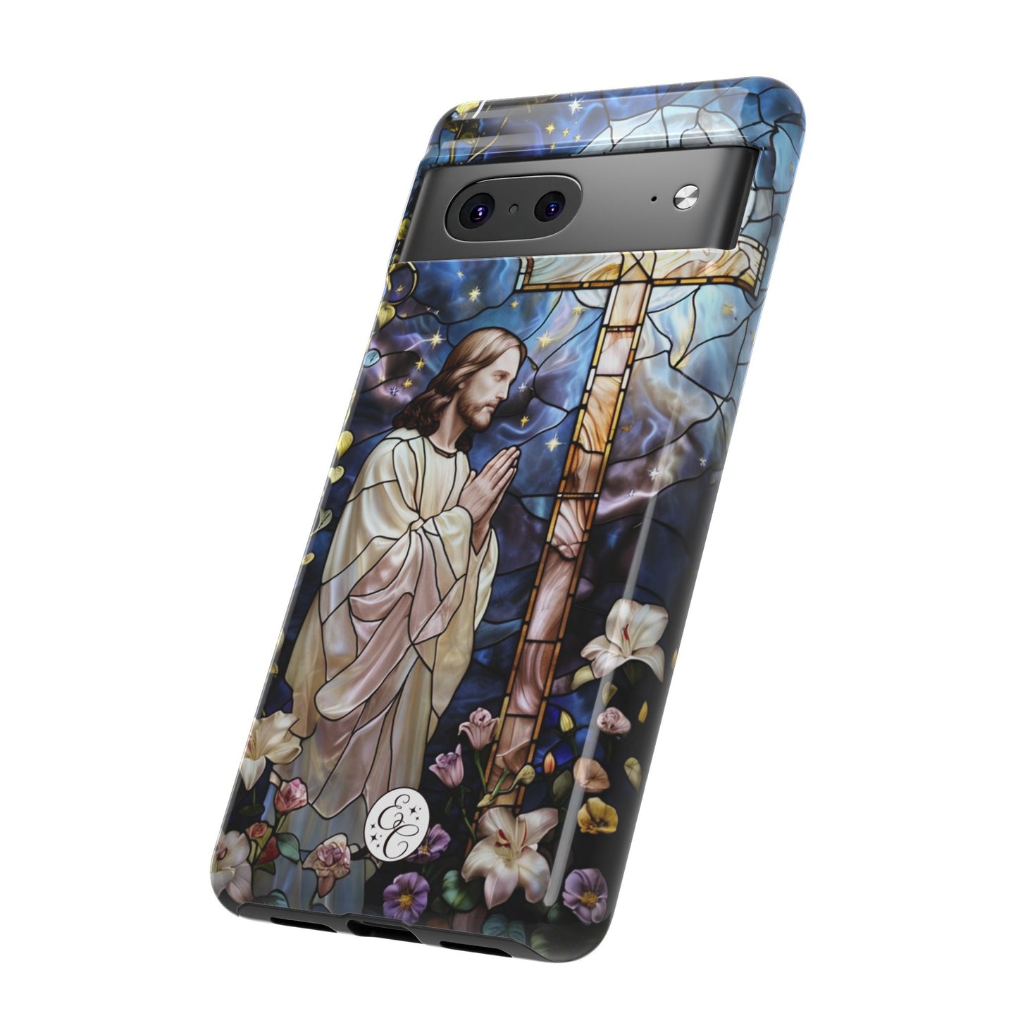 Jesus Praying Stained Glass Tough Phone Case