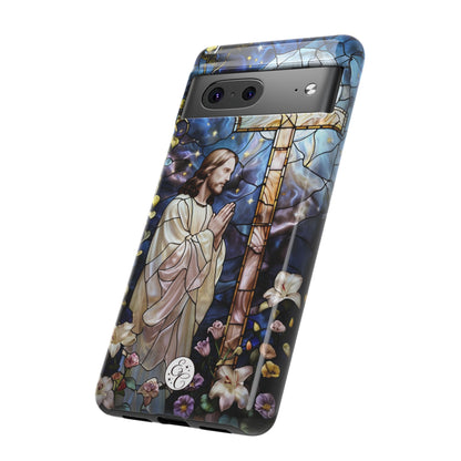 Jesus Praying Stained Glass Tough Phone Case