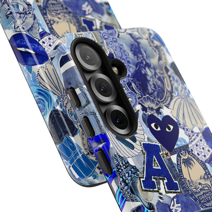 Blue Collage Tough Phone Case