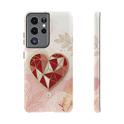 Geometric Heart Tough Phone Case