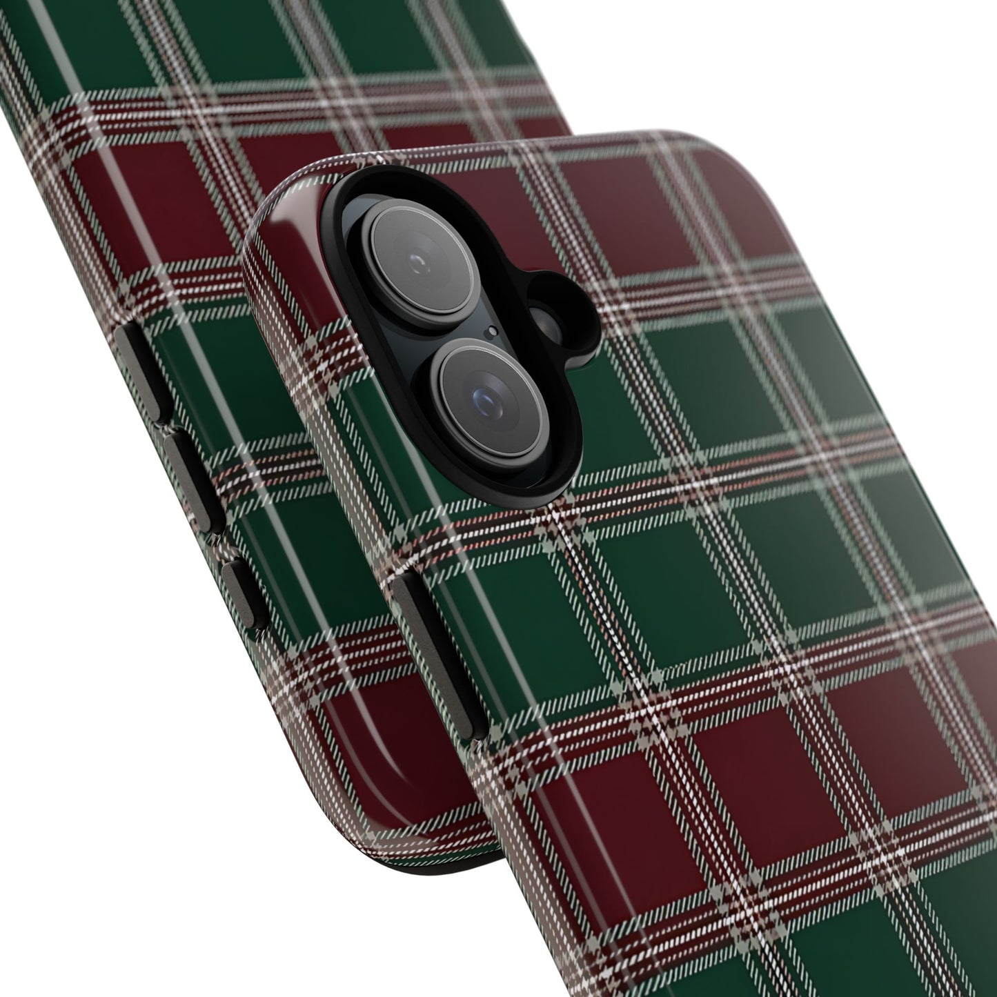 Green & Burgundy Plaid Tough Phone Case