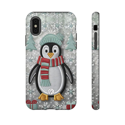 Cute Christmas Penguin Tough Phone Case