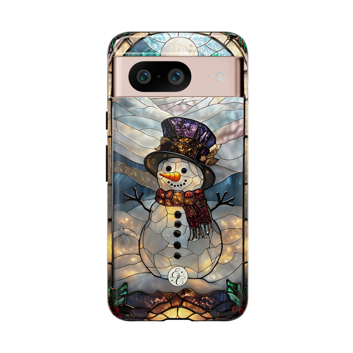 Snowman Stained Glass Phone Case