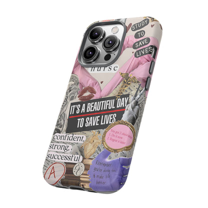 Nurse Inspirational Collage Tough Phone Case