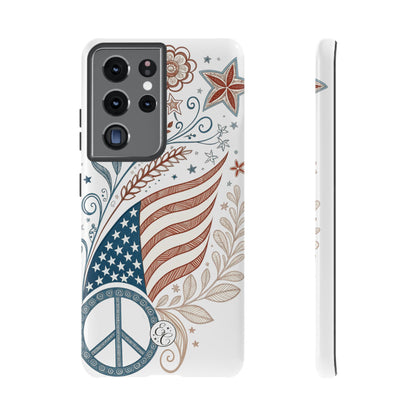 Boho American Flag Tough Phone Case
