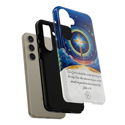 Celestial Cross - John 3:16 Tough Phone Case