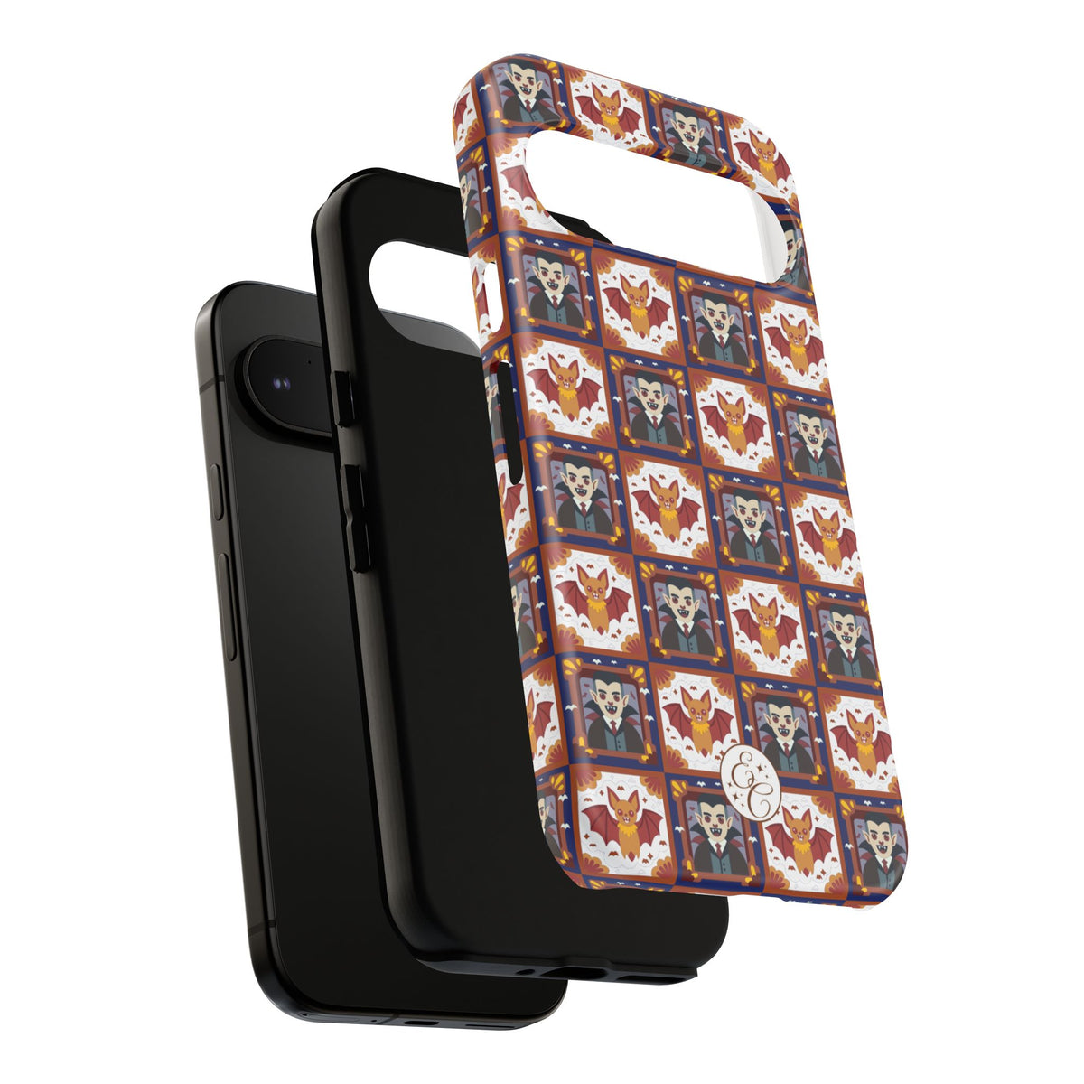 Dracula & Bat Pattern Halloween Phone Case