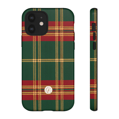 Green Red & Gold Plaid Tough Phone Case