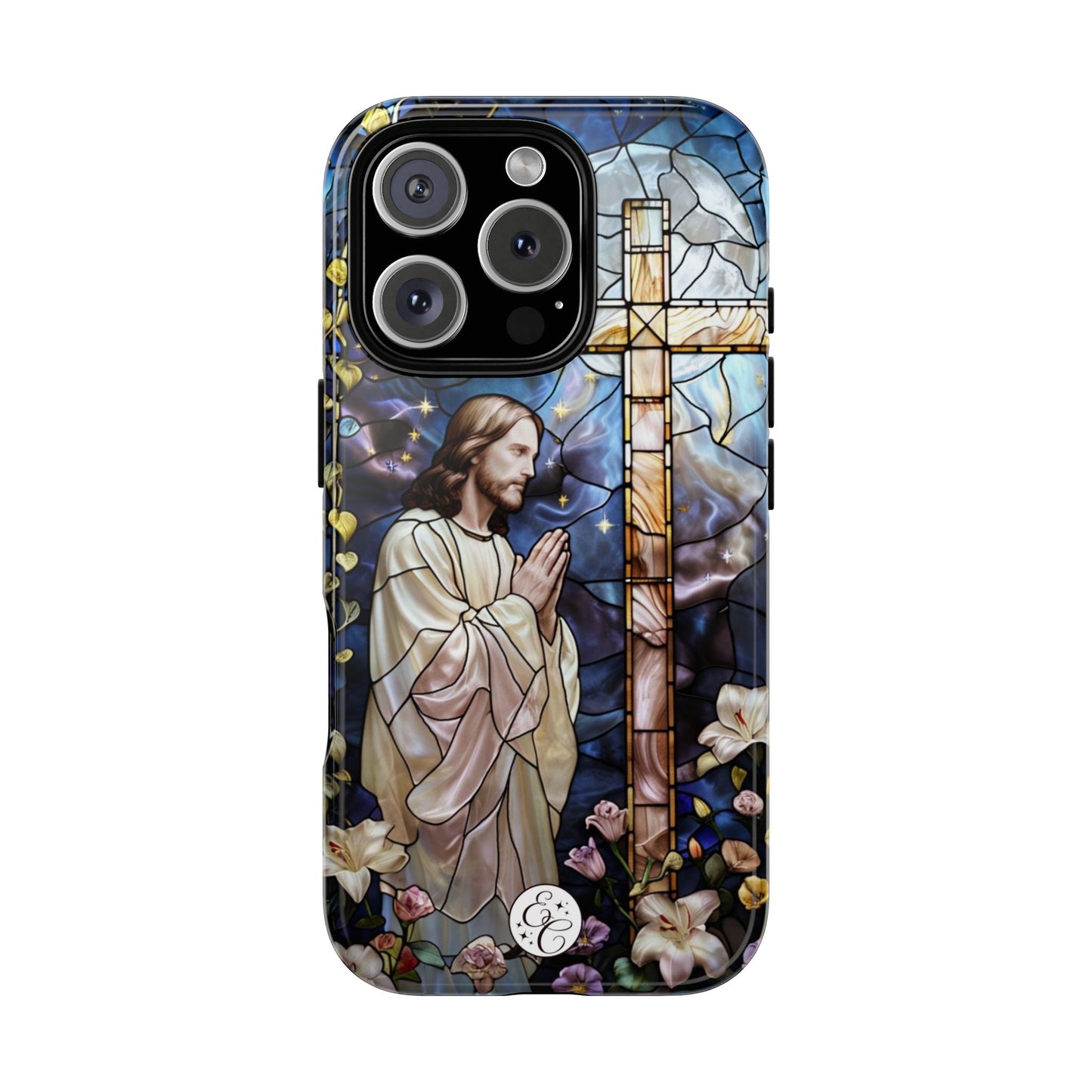 Jesus Praying Stained Glass Tough Phone Case
