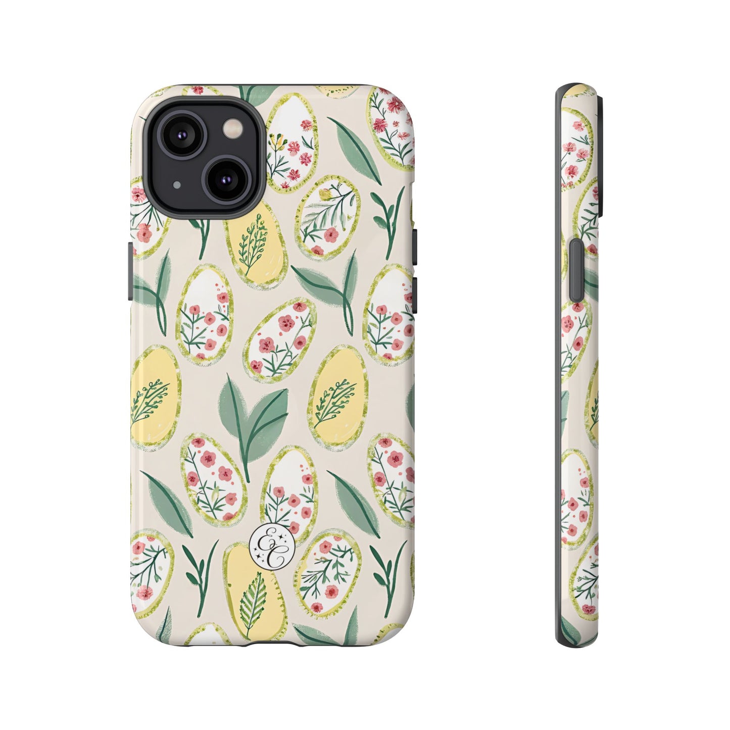 Floral Easter Egg Pattern Tough Phone Case