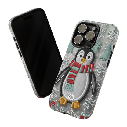 Cute Christmas Penguin Tough Phone Case