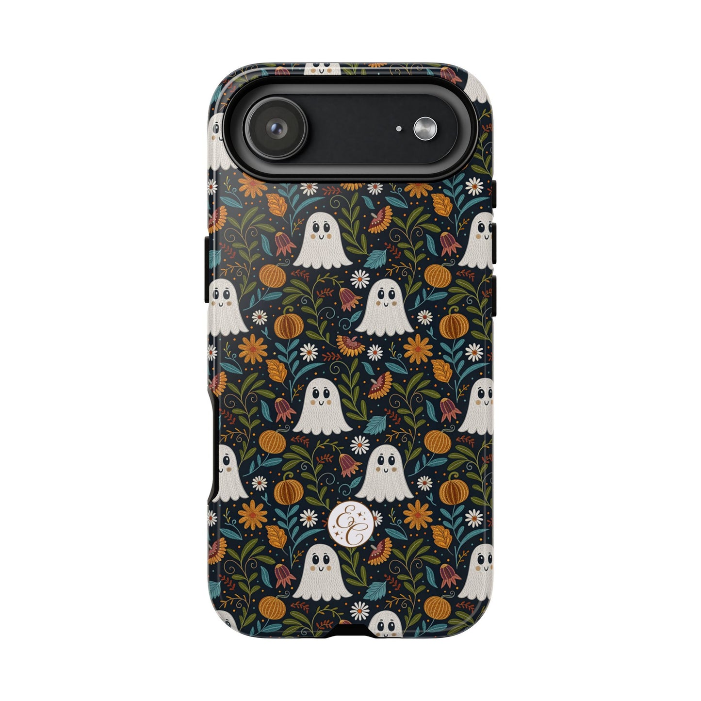Boho Halloween Ghost Pattern Tough Phone Case