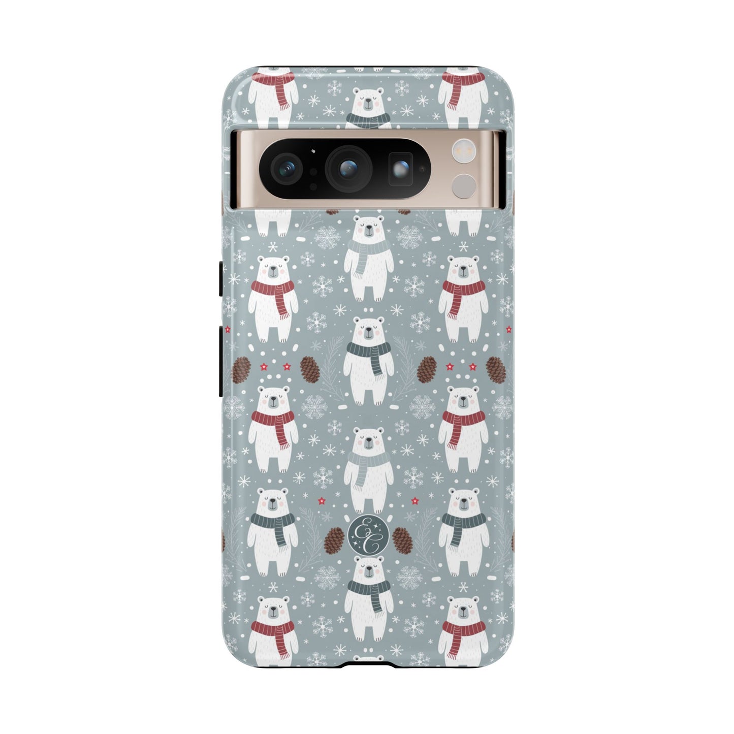 Cute Polar Bear Pattern Tough Phone Case