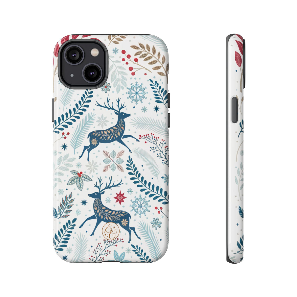 Blue Winter Deer Phone Case