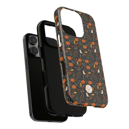Boho Black Cat Halloween Phone Case