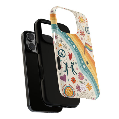LGTBQ+ Pride Boho Doodle Tough Phone Case