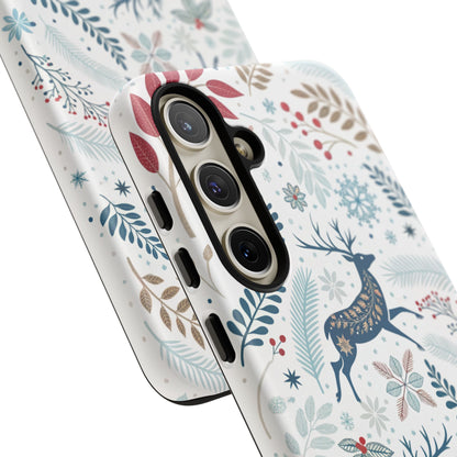 Blue Winter Deer Phone Case