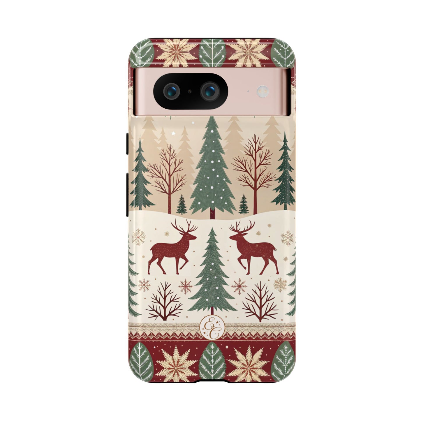 Vintage Christmas Reindeer Tough Phone Case