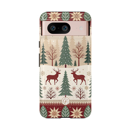 Vintage Christmas Reindeer Tough Phone Case