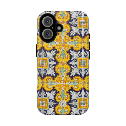 Vintage Floral Tile Tough Phone Case