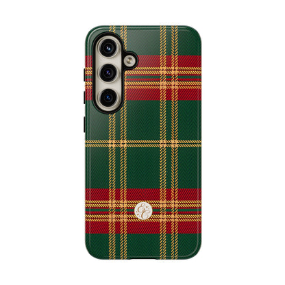 Green Red & Gold Plaid Tough Phone Case
