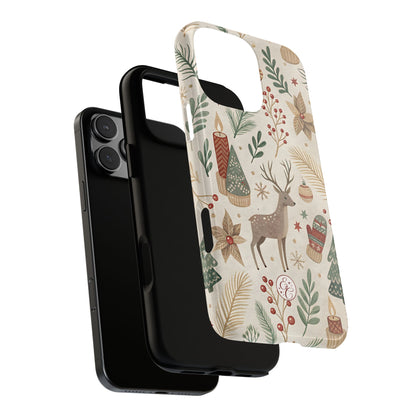 Rustic Christmas Reindeer Tough Phone Case