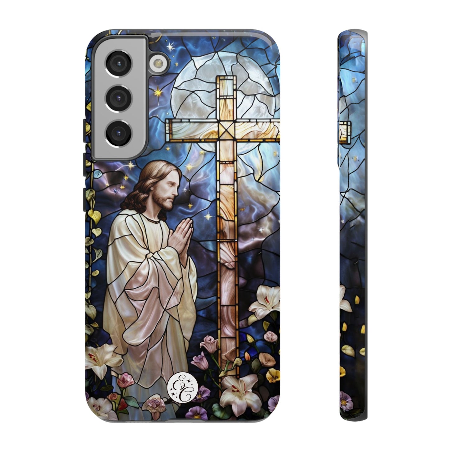 Jesus Praying Stained Glass Tough Phone Case