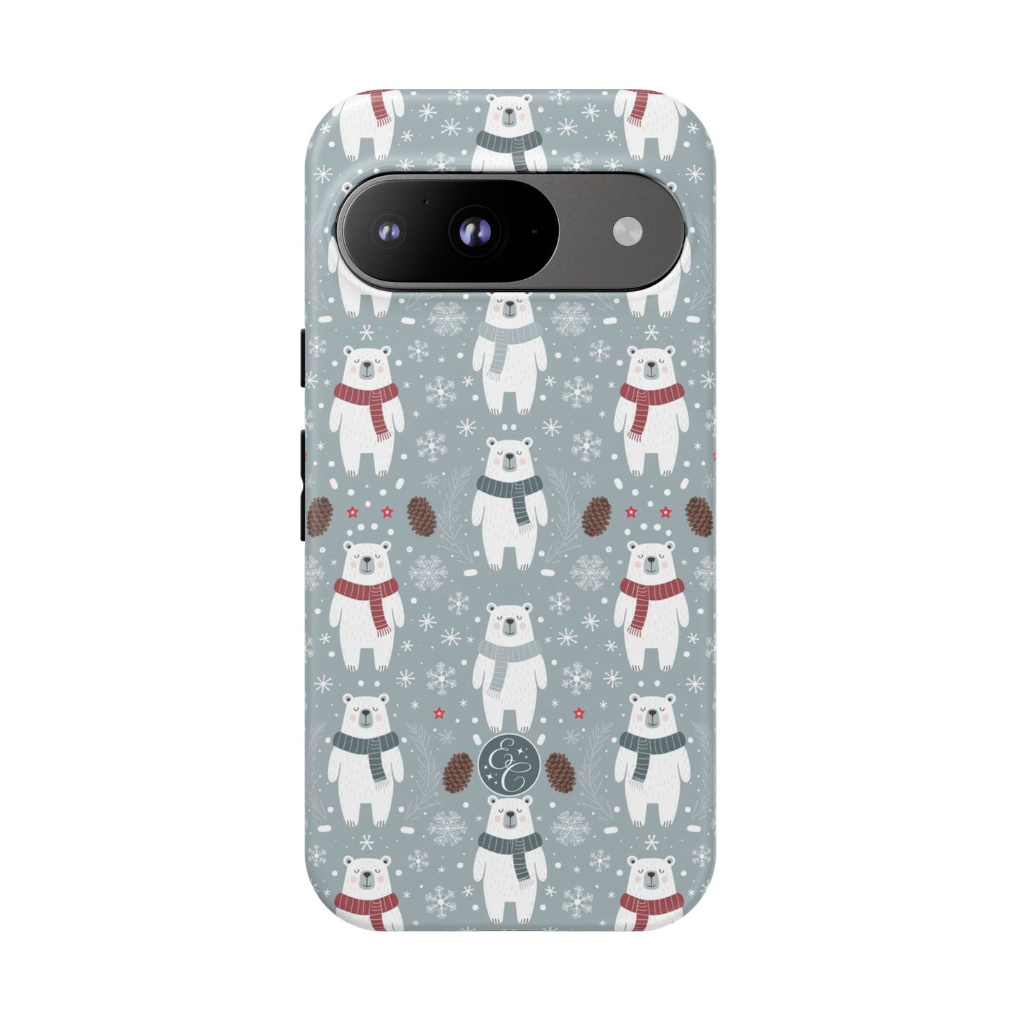Cute Polar Bear Pattern Tough Phone Case