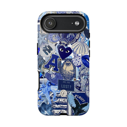 Blue Collage Tough Phone Case