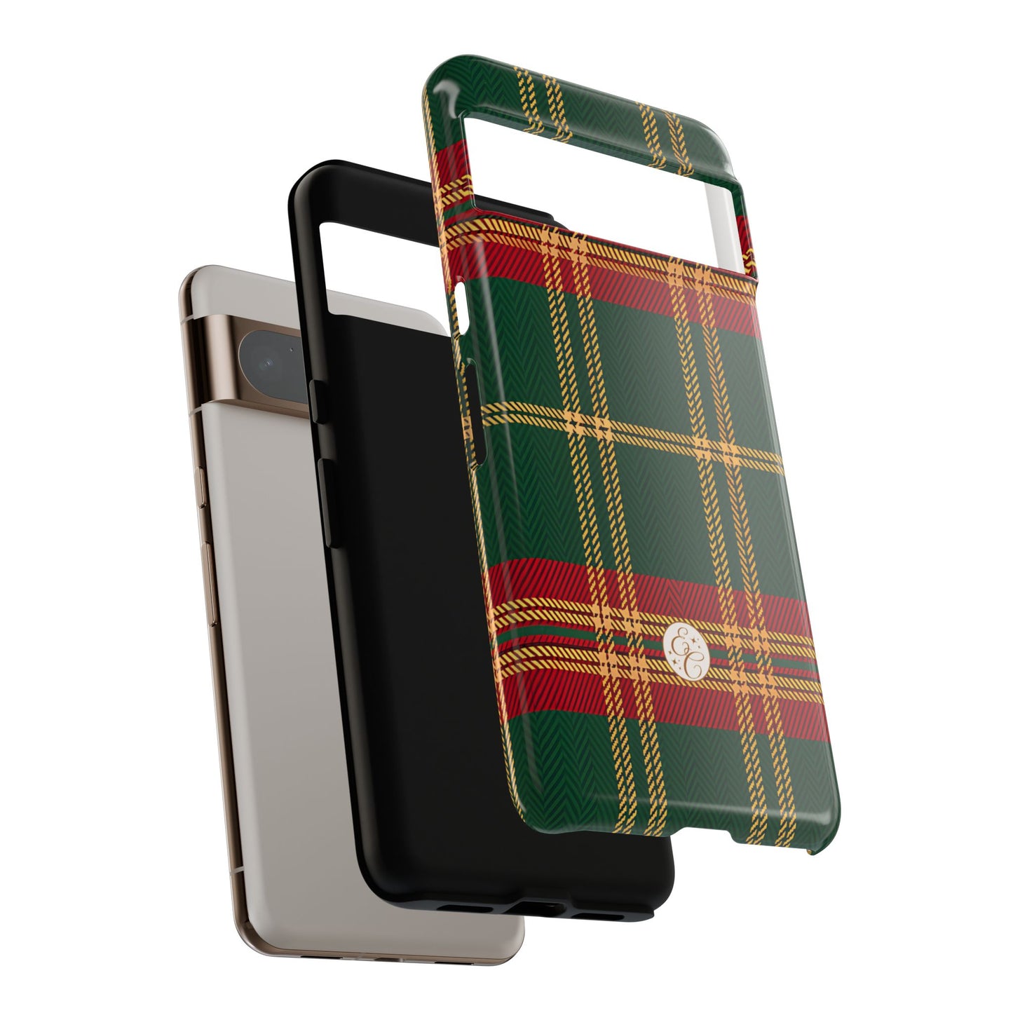 Green Red & Gold Plaid Tough Phone Case