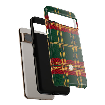 Green Red & Gold Plaid Tough Phone Case