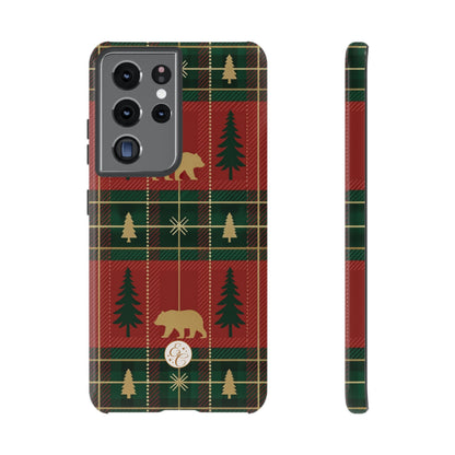 Christmas Bear Plaid Tough Phone Case