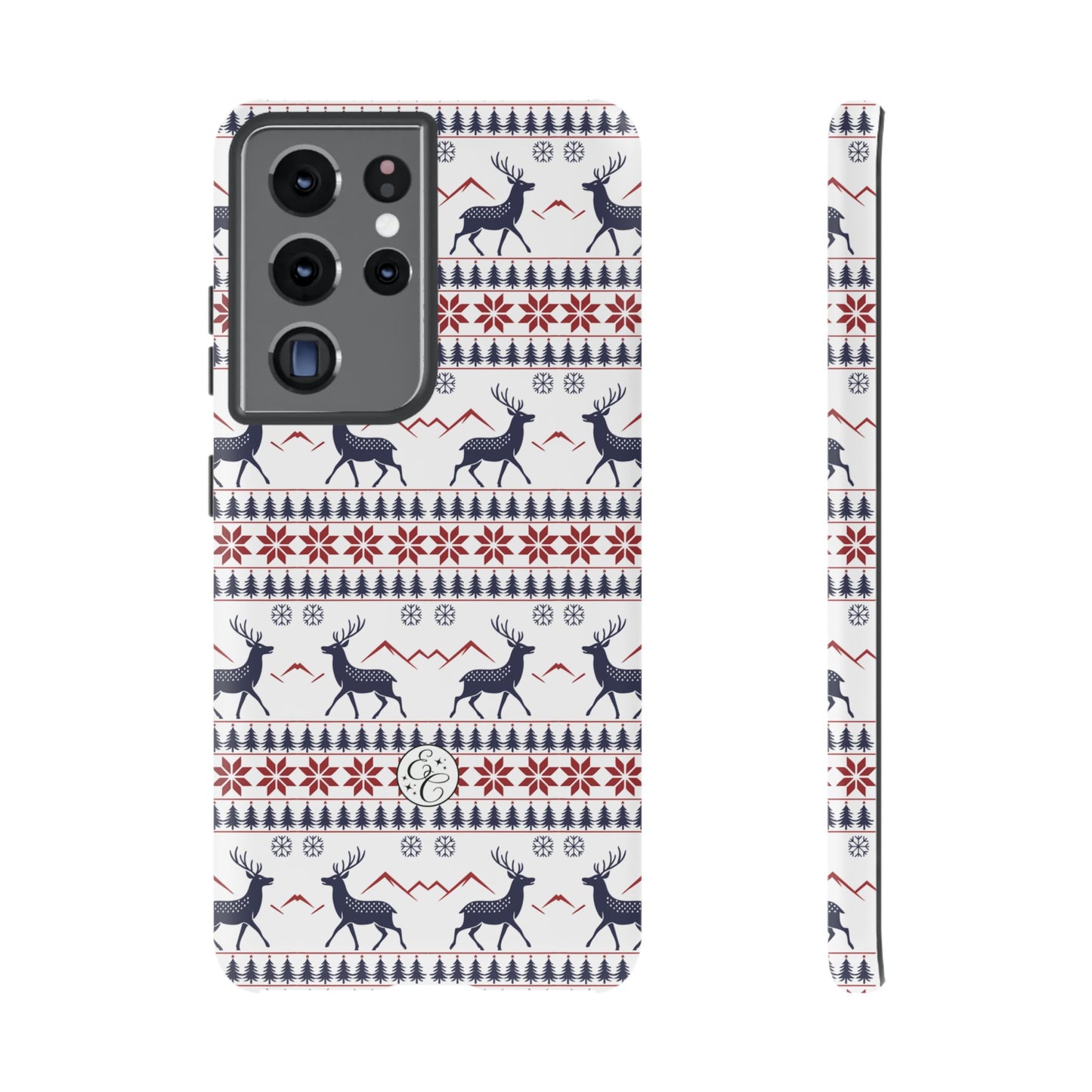 Christmas Reindeer Pattern Tough Phone Case