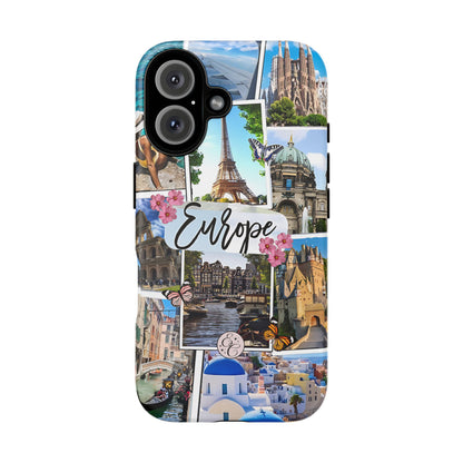 Europe Travel Collage Tough Phone Case