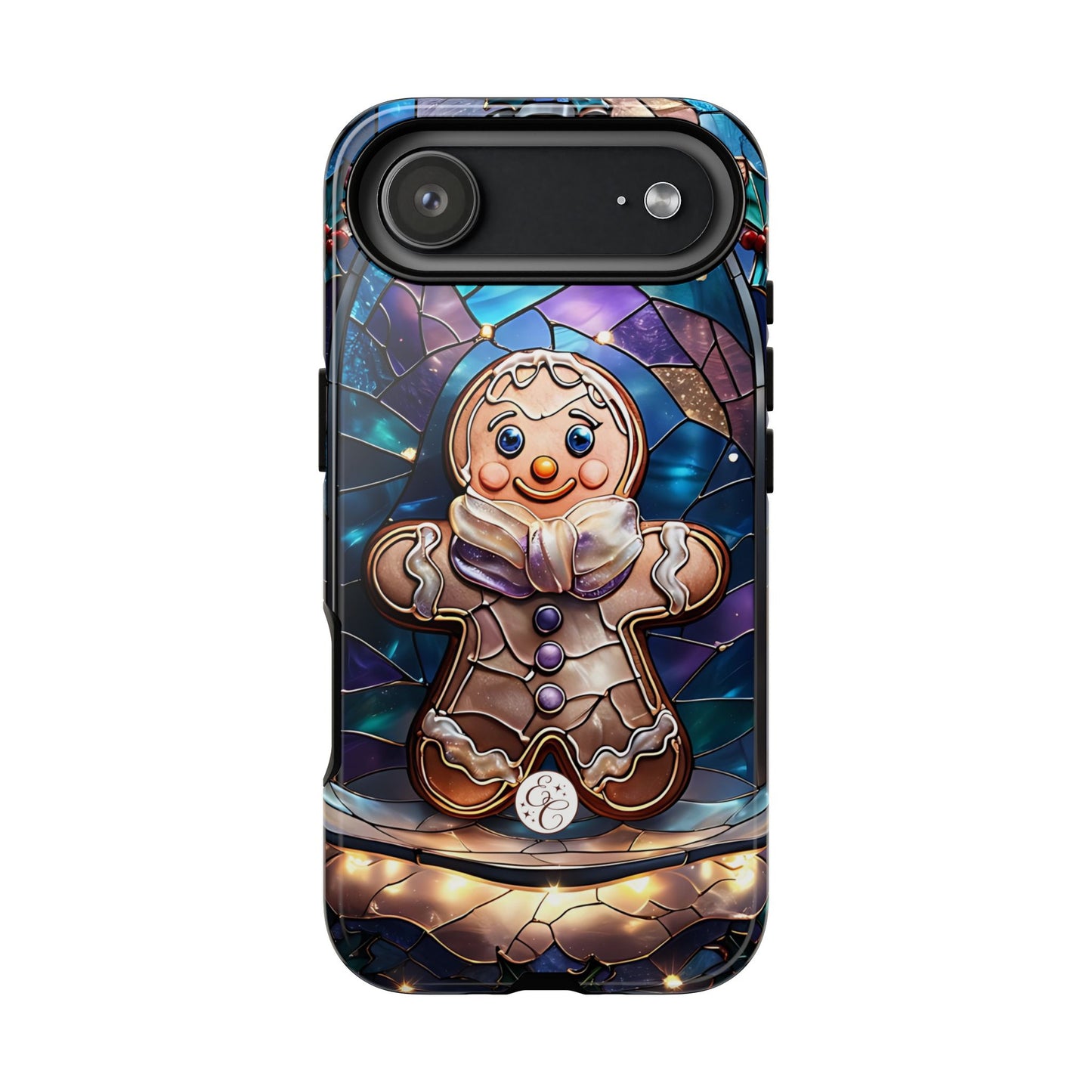 Gingerbread Man Stained Glass Tough Phone Case