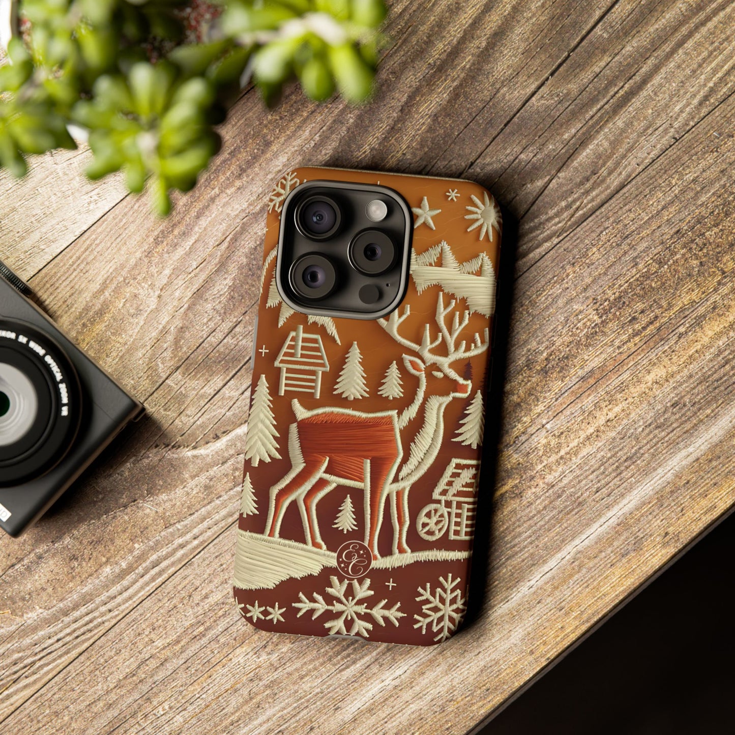 Rustic Reindeer Tough Phone Case