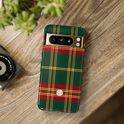 Green Red & Gold Plaid Tough Phone Case