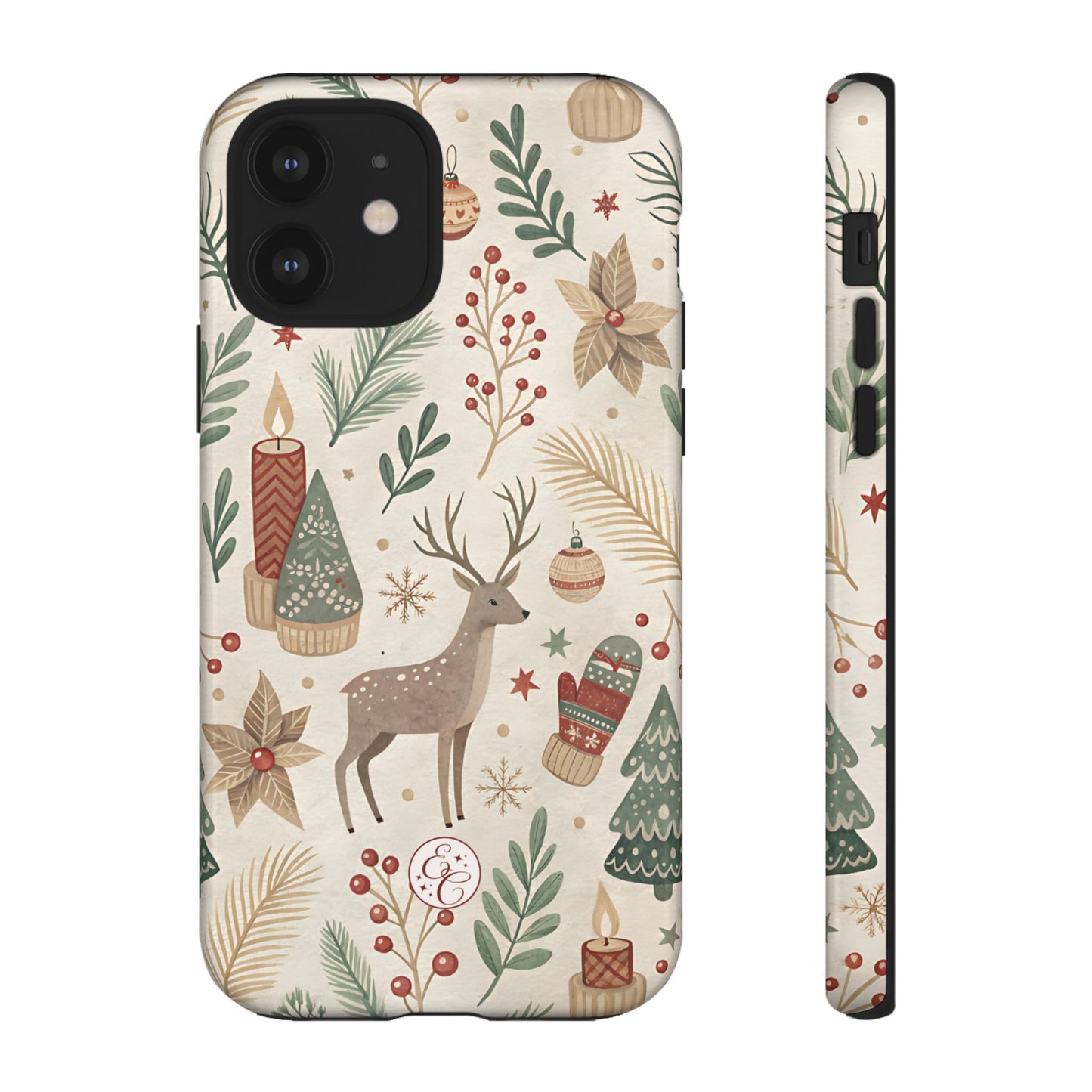 Rustic Christmas Reindeer Tough Phone Case