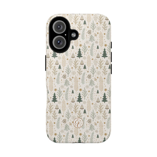 Boho Christmas Forest Tough Phone Case
