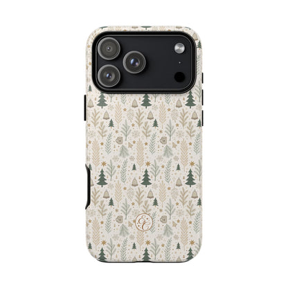 Boho Christmas Forest Tough Phone Case