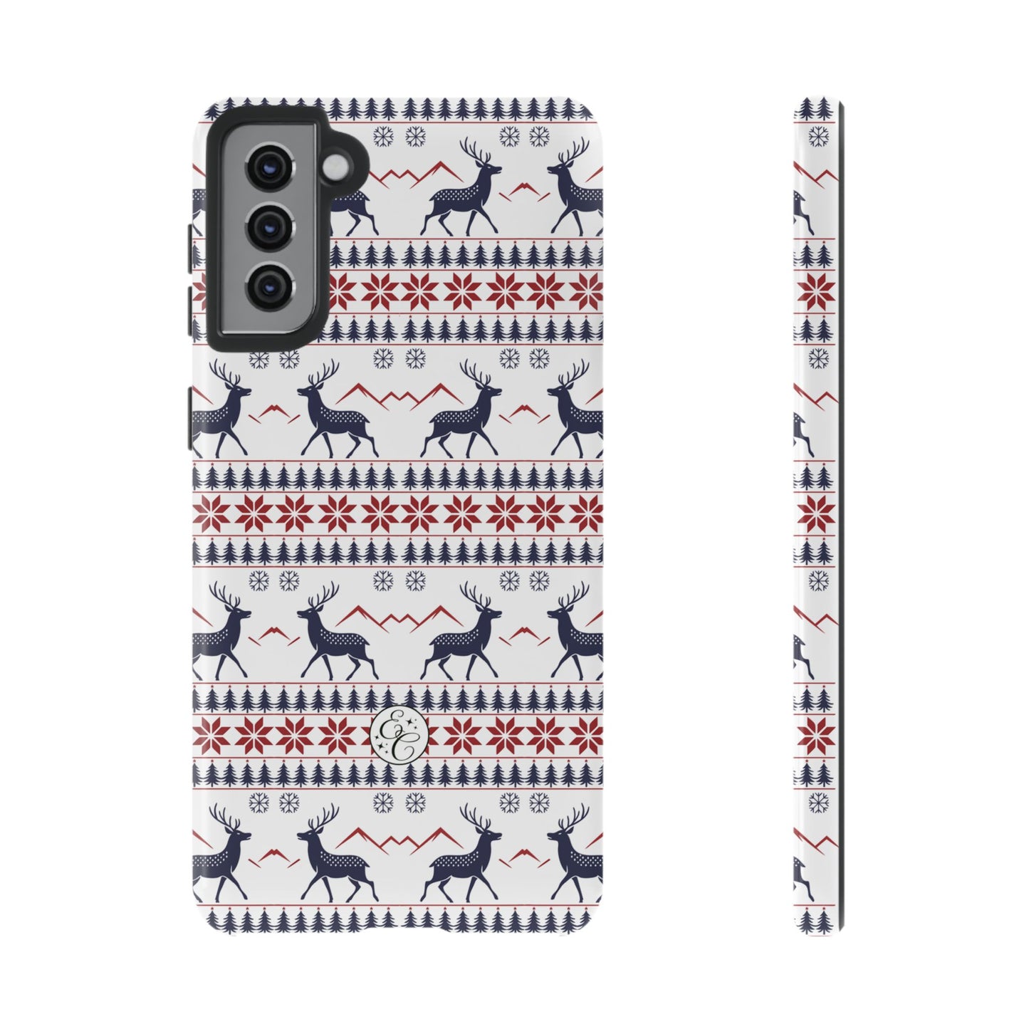 Christmas Reindeer Pattern Tough Phone Case