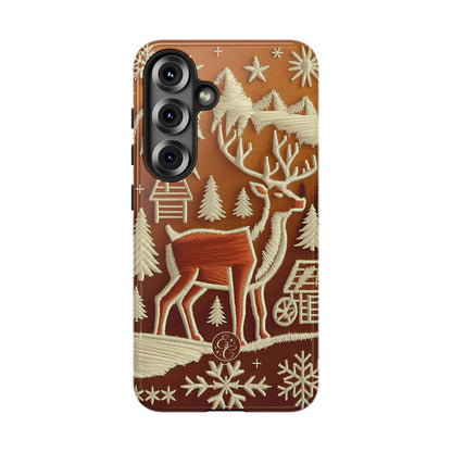 Rustic Reindeer Tough Phone Case
