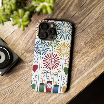 Colorful Fireworks and Stars Tough Phone Case
