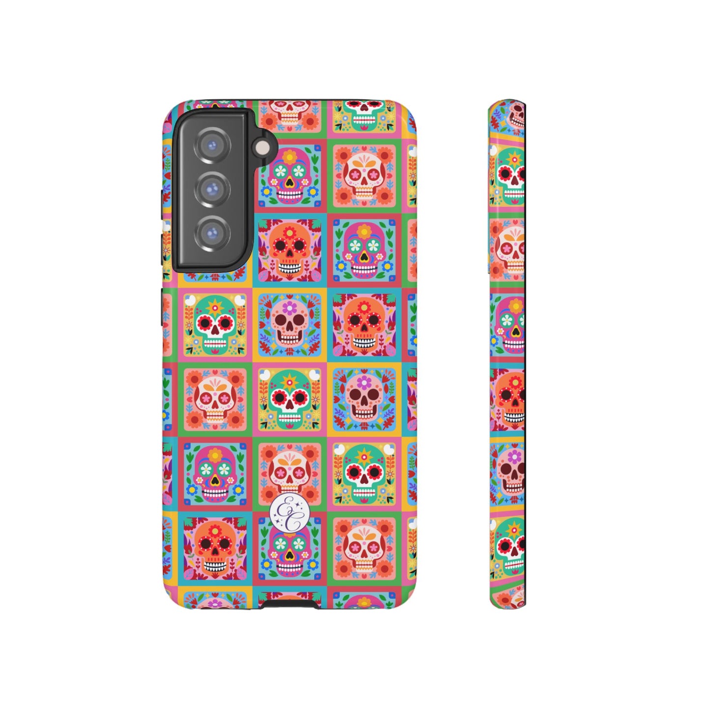 Colorful Sugar Skull Pattern Tough Phone Case