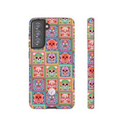 Colorful Sugar Skull Pattern Tough Phone Case