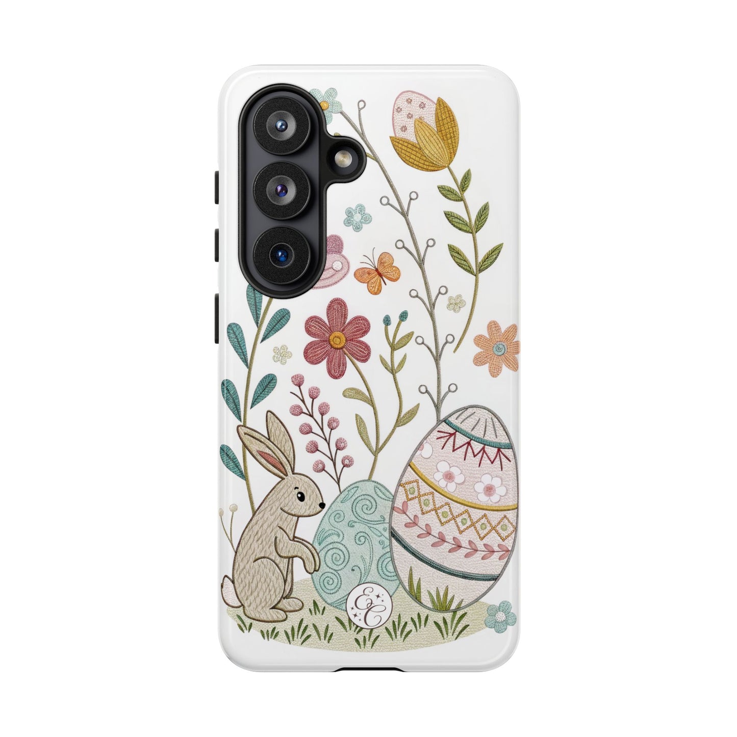 Bunny & Easter Egg Floral Tough Phone Case