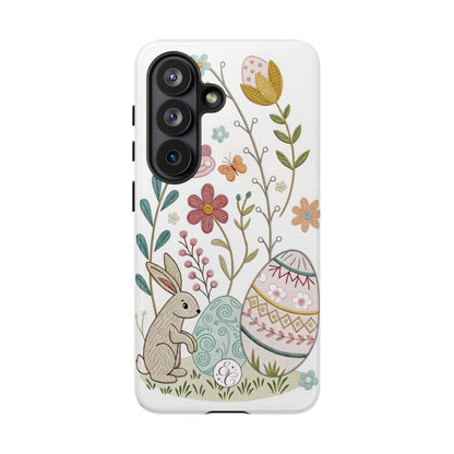 Bunny & Easter Egg Floral Tough Phone Case